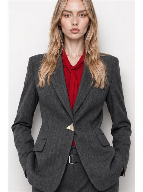 Giacca sartoriale monopetto da donna con rever classico